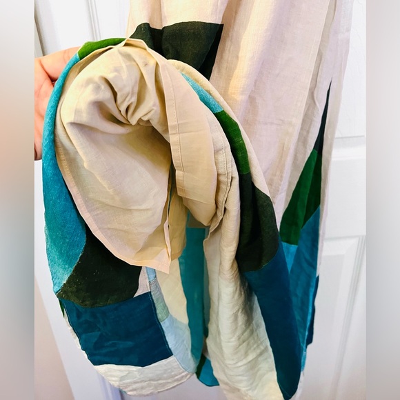 Banana Republic Cream and Teal Dress - Picture 5 of 11